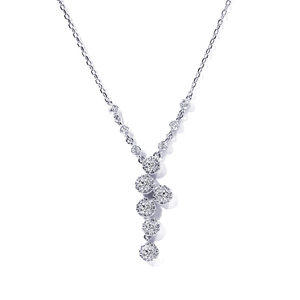 สร้อยข้อมือและสร้อยคอเพชรโมอิสซาไนต์ Tianyu ทรงกลมเล็ก ดีไซน์เฉพาะตัวและประณีต เหมาะสำหรับผู้หญิง - Product Image 2