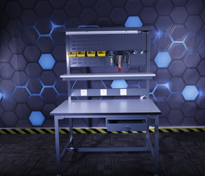 Laboratorio comercial Atelier Mesa de inspección de metal Banco de trabajo de melamina Nueva condición Taller de reparación de teléfonos móviles eléctricos - Product Image 5