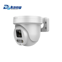 Caméra IP PTZ Dôme Anti-Vandalisme Dakang IK10 8MP 4K avec Zoom Optique 5x, Audio Bidirectionnel, Vision Nocturne et Emplacement pour Carte SD