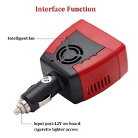 Inversor de corriente para coche de 150W USB DC 12V a AC 220V 110V para encendedor de cigarrillos 12-24V Compatibilidad de voltaje