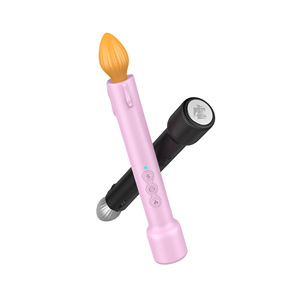 Yy Horse Heated <b>Vibrating</b> Candle Silicone Multi Frequency <b>Vibration</b> Adult Massage Stick Black And Pink - Product Image 5