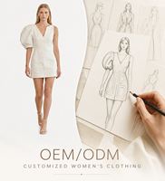 Nouvelle Robe Courte Mini Femme Élégante Blanche Col V Asymétrique Moulante à Une Épaule Manches Bouffantes Tissée en Relief 3D Personnalisée