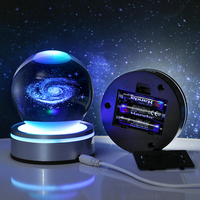 Bola de Cristal Grabada en 3D, Lámpara Nocturna con Interruptor Táctil LED, Personalizable al por Mayor, Decoración para el Hogar, Regalo, Compatible con USB y Alimentación por Batería