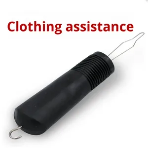 custom logo PVC dressing aid device tool Durable Button Hook Aid Zipper - Product Image 3