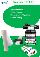 Film de transfert DTF imprimable à chaud double face PET pour imprimante DTF SD30-9A, rouleau de 33 cm, 30 cm, 60 cm x 100 m pour vêtements et textiles