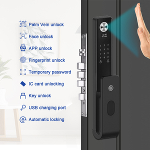 CNC 하드웨어 PalmVein Tuya APP WiFi 3D 얼굴 인식 잠금 해제 스마트 잠금 장치 비디오 인터콤 6068/6085 장붓 구멍 문 잠금 4.5 인치 - Product Image 2