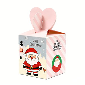 Bolsa <span class=keywords><strong>de</strong></span> Regalo Navideña en Forma <span class=keywords><strong>de</strong></span> Corazón, Caja <span class=keywords><strong>de</strong></span> Dulces Fácil <span class=keywords><strong>de</strong></span> Montar, Ideal para Aperitivos, Galletas y Empaque <span class=keywords><strong>de</strong></span> Manzanas - Product Image 3