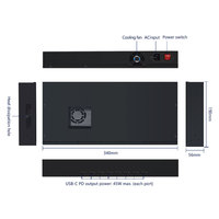 Station de charge industrielle en métal USB-C PD 8 ports, 45W par port, chargeur rapide pour ordinateur portable, tablette, PC, appareil photo, garantie 2 ans