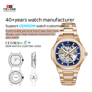 TEVISE T01B-Montre Mécanique <span class=keywords><strong>Creuse</strong></span> Automatique d'Affaires pour Homme, Nouvelle Collection, Offres Spéciales - Product Image 1