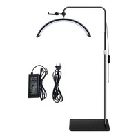 Lampe de beauté LED en forme de demi-lune avec lumière chaude et luminosité réglable pour la protection des yeux, utilisée dans les salons de manucure et de cils