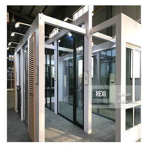<span class=keywords><strong>Rexl</strong></span> Sécurité à double vitrage Chine Pro Portes pliantes en aluminium Rouleaux et section de fenêtre Porte fenêtre en aluminium - Product Image 1