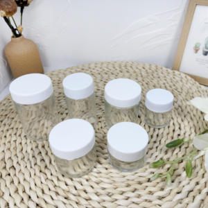 Pot en verre rond noir mat de 120ml avec couvercle à l'épreuve des enfants, stockage de concentrés de fleurs avec couvercle CR - Product Image 1