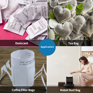 10g biodegradável à tela não tecida do pla material da fibra do milho 100g rolam para sacos de filtro do café, sacos da umidade-prova do alimento - Product Image 5