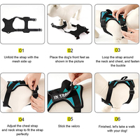 Service tactique réglable Respirant Mesh Réfléchissant Doux Oxford Chien Harnais Fabricants