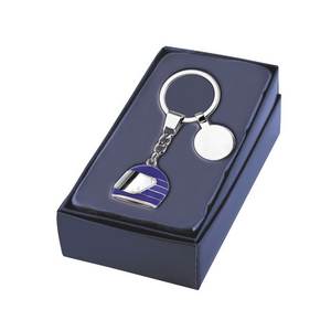 Portachiavi a Forma di Moneta Blu, Accessori per Chiavi Auto e Casco - Product Image 2