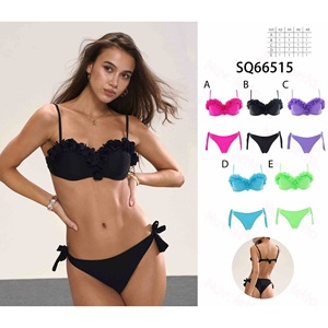 Set bikini con volant e lacci laterali in diversi colori taglie 42 44 46 48 - Product Image 1