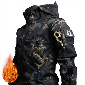 <span class=keywords><strong>Veste</strong></span> <span class=keywords><strong>à</strong></span> <span class=keywords><strong>capuche</strong></span> pour <span class=keywords><strong>homme</strong></span> en polyester imperméable, doublée de <span class=keywords><strong>polaire</strong></span>, <span class=keywords><strong>à</strong></span> motif uni, idéale pour la pêche, la randonnée, le camping, l'escalade, le ski, sport d'hiver - Product Image 2