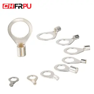 CHFRPU Non-insulated Ring naked Terminal OT series 0.5-10mm2 8-22awg copper brass Electroplated silver cord terminal