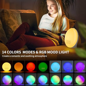 Nouvelle Lampe Réveil Numérique Moderne 2026 avec Minuteur pour le Sommeil, Lampe de Chevet LED RGB Coucher de Soleil, Horloge Réveil et Lampe de Table Nocturne - Product Image 5