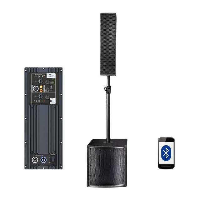 Wholesale 4x4 Inch Column Speaker with Powered 15 Inch Subwoofer Stage Professional PA System Speakers Audio Sound Equipment