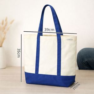 Eco Reusable Canvas Shopping Tote <b>Bag</b> with Long Handles Letter Pattern <b>Medium</b> <b>Size</b> Custom Logo Promotional <b>Bag</b> - Product Image 4