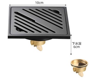 Nuovo Design in acciaio inox pistola 304 grigio ottone <span class=keywords><strong>bagno</strong></span> <span class=keywords><strong>lavandino</strong></span> <span class=keywords><strong>scarico</strong></span> a pavimento lavatrice acqua griglia di <span class=keywords><strong>scarico</strong></span> - Product Image 2