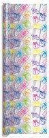 Ensemble de papier cadeau d'anniversaire, papier d'art floral arc-en-ciel à paillettes métalliques, 80 g/m², recyclable, pour emballage de cadeaux