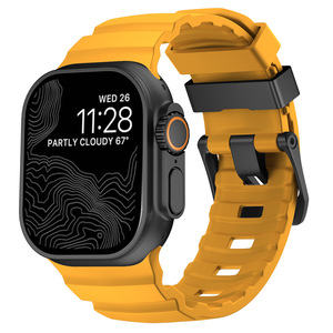 Dây đeo silicon Trail dành cho Apple Watch Ultra <span class=keywords><strong>2</strong></span> 49MM, iWatch 46MM, dây đeo thể thao silicon, khóa titan và khóa đen - Product Image 1