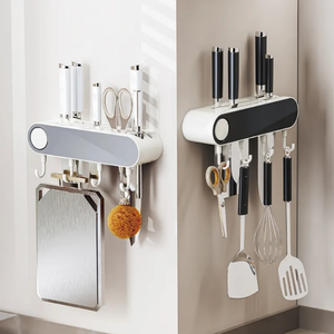 Nuevo estante de almacenamiento de cuchillos de cocina <span class=keywords><strong>Holt</strong></span> de alto valor, herramienta multifuncional montada en la pared hecha de plástico duradero - Product Image 6