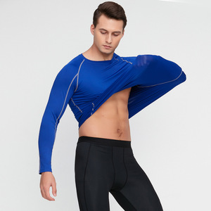 Haut moulant élastique à manches longues respirant à séchage rapide pour <span class=keywords><strong>homme</strong></span> - Product Image 3