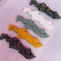 Vente en gros de couteaux, épées et poignards sculptés en pierre naturelle et cristal, avec poignée en forme de dragon, pour la guérison spirituelle, la décoration et les cadeaux