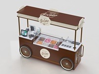 Vente flash : Kiosque à crème glacée personnalisé, nouveau design 3D, chariot de nourriture pour gelato