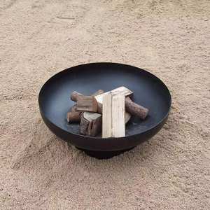 ชามเหล็กใส่ไฟโต๊ะเดี่ยวทำจากไม้แนวตั้งดีไซน์ใหม่สำหรับลานบ้านกลางแจ้งทนทานและมีสไตล์ - Product Image 1