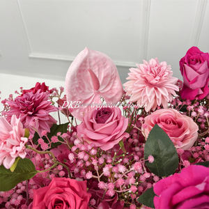 Camino de Mesa Floral Personalizado de Fábrica DKB, Decoración para Recepción de Bodas, Camino de Mesa con Flores Artificiales, Hileras de Flores Largas - Product Image 3