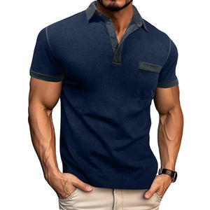 Nuova maglietta europea e americana con colletto a maniche corte da uomo, <span class=keywords><strong>Polo</strong></span> da uomo per il commercio estero e transfrontaliero - Product Image 5