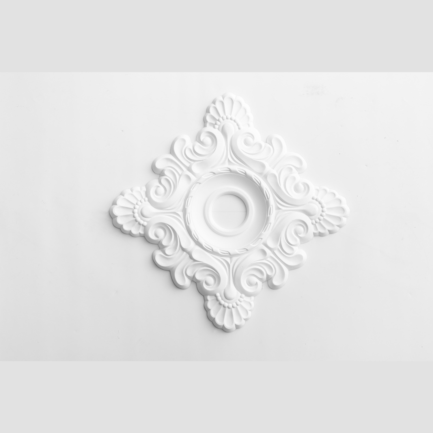 JM7048 Ceiling High Density PU Polyurethane Ceiling Decoration Carved Lamp Tray