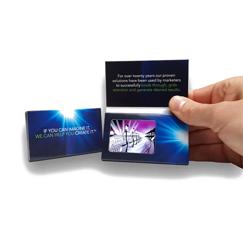 Different LCD size video postcard, LCD video mailer with HD and IPS LCD.