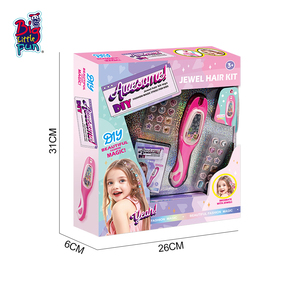 DIY Girls Pretend Play Hair Jewel Stamper Kit Adhesivo de plástico Gemas y cristales - Product Image 6