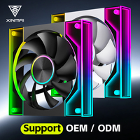Ventilateur de boîtier PC XINMAI 120 mm Infinity Mirror ARGB PWM 5V 3 broches silencieux à roulement hydraulique RGB pour refroidissement d'ordinateur de jeu