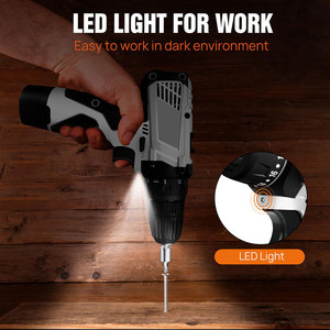 Perceuse-visseuse électrique sans fil Podofo 12V 23 pièces, alimentée par batterie, portable pour la maison, le jardin, le bois, vitesse variable, vente en gros - Product Image 3