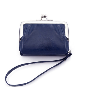 Cartera de mujer vintage con cierre de beso, gran capacidad, tarjetero tipo acordeón, monedero corto, pulsera, venta al por mayor - Product Image 2