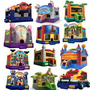 Springen Kostenloser Versand Bouncy Combo Games Günstige kommerzielle Ballon Outdoor Bounce House aufblasbare Burgen