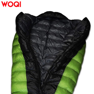Saco de dormir Woqi Mummy para 3 estaciones, de nailon transpirable y ligero, para adultos, para senderismo y camping, color verde. - Product Image 4