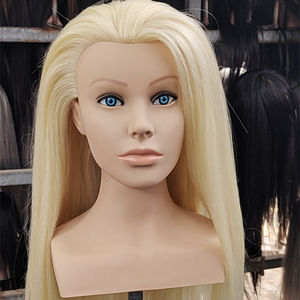 Cosmétologie 100% Réel Salon <span class=keywords><strong>De</strong></span> Cheveux Humains Pratique Coiffeur Formation Tête Mannequin Mannequin <span class=keywords><strong>Poupée</strong></span> Mannequin Tête Avec épaules - Product Image 1