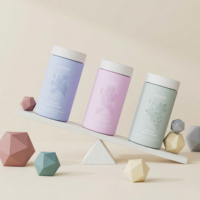 Bouteille en verre translucide colorée, capsules en verre dégradé, pots ronds colorés pour capsules de compléments alimentaires, vitamines et produits nutritionnels