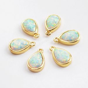 ZG0306 Liontin Opal Putih Asli, Liontin Opal Indah Lapis Emas <span class=keywords><strong>Teardrop</strong></span> - Product Image 1
