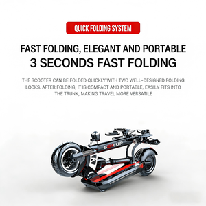 Monopattino Elettrico Pieghevole ad Alte Prestazioni <span class=keywords><strong>e</strong></span> Velocità per Viaggi <span class=keywords><strong>e</strong></span> Stoccaggio - Product Image 2