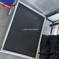 Lit surélevé pour chien d'extérieur, cadre en alliage d'aluminium, anti-rouille, résistant à l'humidité, maille ventilée, facile à nettoyer, pour jardin et terrasse