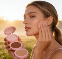 Meilleure poudre rose de réglage du visage OEM Maquillage mat et imperméable longue durée Vegan de marque privée 10 options de couleur poudre pressée