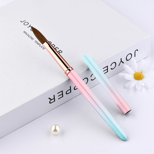 Pincel de Metal de arcoíris <span class=keywords><strong>2022</strong></span> Kolinsky, brocha ovalada de acrílico para <span class=keywords><strong>uñas</strong></span> Kolinsky de Alemania #12 14 16, con logotipo personalizado, 100% - Product Image 3